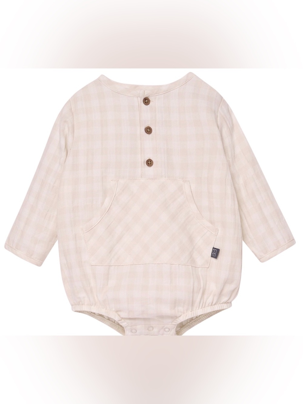 Modern Moments by Gerber Baby Boy Henley Dumpling Romper with Kanga Pocket